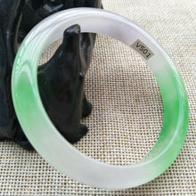 Load image into Gallery viewer, 10% OFF- 57/58/59mm Certified Natural 3 Color Jadeite Emerald A Jade HandCarved Lucky Bracelet Bangle V501