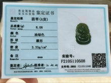 Load image into Gallery viewer, 10% OFF- Certified Natural Oily Jadeite Emerald Jade Tablet Translucent Rooster Pendant《Grade A》F0508