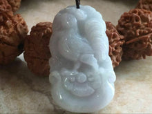 Load image into Gallery viewer, 10% OFF- Certified Natural Jadeite Emerald Jade Tablet Translucent Lucky Rooster Pendant《Grade A》F0616