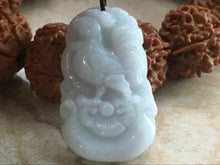 Load image into Gallery viewer, 10% OFF- Certified Natural Jadeite Emerald Jade Tablet Translucent Lucky Rooster Pendant《Grade A》F0616