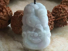 Load image into Gallery viewer, 10% OFF- Certified Natural Jadeite Emerald Jade Tablet Translucent Lucky Rooster Pendant《Grade A》F0616