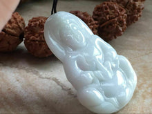 Load image into Gallery viewer, 10% OFF- Certified Natural Jadeite Emerald Jade Tablet Translucent Blessing Guanyin Pendant《Grade A》K1559