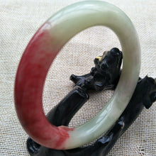 Load image into Gallery viewer, 10% OF- 55/56/57mm Certified Natural Red Emerald A*Jade HandCarved Bracelet Bangle A138