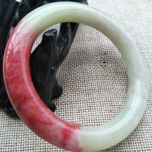 Load image into Gallery viewer, 10% OF- 55/56/57mm Certified Natural Red Emerald A*Jade HandCarved Bracelet Bangle A138