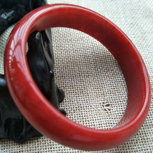 Load image into Gallery viewer, 10% OF- 57/58/59mm Certified Natural Red Emerald A*Jade HandCarved Bracelet Bangle K100