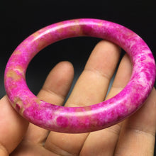 Load image into Gallery viewer, 10% OF- 56/57/58mm Certified Natural Lavender Emerald A*Jade HandCarved Round Bracelet Bangle A346