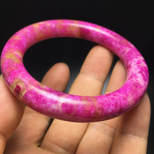 Load image into Gallery viewer, 10% OF- 56/57/58mm Certified Natural Lavender Emerald A*Jade HandCarved Round Bracelet Bangle A346