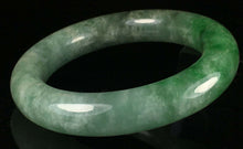Load image into Gallery viewer, 10% OFF- 56/57/58mm Certified Natural Lavender Green Jadeite Emerald A*Jade HandCarved Lucky Jade Round Bangle A147