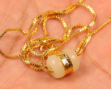 Load image into Gallery viewer, 9999 24k Gold Cert'd Natural A Hetian Nephrite Jade HandCarved Pendant Passepartout