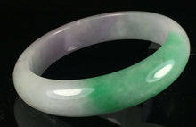 Load image into Gallery viewer, 10% OFF- 57/58/59mm Certified Natural Lavender 3 Color Jadeite Emerald A*Jade HandCarved Lucky Jade Bangle A146