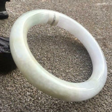 Load image into Gallery viewer, 54-56mm Certified Natural Lavender Jadeite Emerald A Jade HandCarved Round Bangle HA1121 with Gift Box