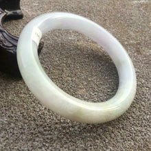 Load image into Gallery viewer, 54-56mm Certified Natural Lavender Jadeite Emerald A Jade HandCarved Round Bangle HA1121 with Gift Box