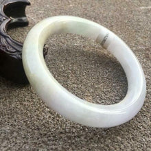 Load image into Gallery viewer, 54-56mm Certified Natural Lavender Jadeite Emerald A Jade HandCarved Round Bangle HA1121 with Gift Box