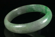 Load image into Gallery viewer, 10% OFF- 56/57/58mm Certified Natural Lavender Light Green Jadeite Emerald A*Jade HandCarved Lucky Jade Bangle A145