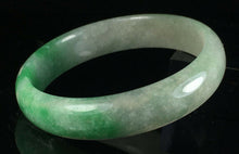 Load image into Gallery viewer, 10% OFF- 56/57/58mm Certified Natural Lavender Light Green Jadeite Emerald A*Jade HandCarved Lucky Jade Bangle A145