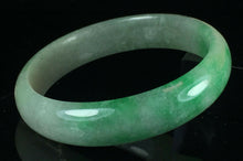 Load image into Gallery viewer, 10% OFF- 56/57/58mm Certified Natural Lavender Light Green Jadeite Emerald A*Jade HandCarved Lucky Jade Bangle A145