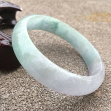 Load image into Gallery viewer, 10% OFF- 56/57/58mm Certified Natural Jadeite Emerald A*Jade HandCarved Bracelet Bangle GX616
