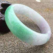 Load image into Gallery viewer, 10% OFF- 56/57/58mm Certified Natural Jadeite Emerald A*Jade HandCarved Bracelet Bangle GX478/x2143