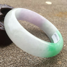 Load image into Gallery viewer, 10% OFF- 56/57/58mm Certified Natural Jadeite Emerald A*Jade HandCarved Bracelet Bangle GX478/x2143