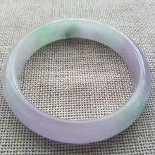 Load image into Gallery viewer, 57/58/59mm Certified Natural Lavender Jadeite Emerald A*Jade HandCarved Lucky Bracelet Bangle A664