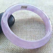 Load image into Gallery viewer, 53/54/55mm Certified Natural Lavender Jadeite Emerald A*Jade HandCarved Lucky Bracelet Bangle F118
