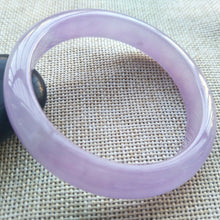 Load image into Gallery viewer, 53/54/55mm Certified Natural Lavender Jadeite Emerald A*Jade HandCarved Lucky Bracelet Bangle F118