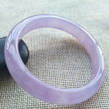 Load image into Gallery viewer, 53/54/55mm Certified Natural Lavender Jadeite Emerald A*Jade HandCarved Lucky Bracelet Bangle F118