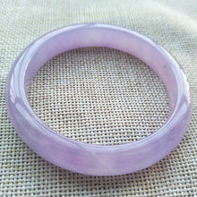 Load image into Gallery viewer, 53/54/55mm Certified Natural Lavender Jadeite Emerald A*Jade HandCarved Lucky Bracelet Bangle F118