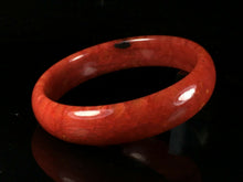 Load image into Gallery viewer, 10% OFF- 57/58/59mm Certified Natural Red Jadeite Emerald A*Jade HandCarved Lucky Jade Bangle A106