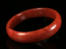 Load image into Gallery viewer, 10% OFF- 57/58/59mm Certified Natural Red Jadeite Emerald A*Jade HandCarved Lucky Jade Bangle A106