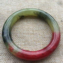 Load image into Gallery viewer, 10% OFF- 54/55/56mm Certified Natural Red Xiu A*Jade HandCarved Lucky Round Bracelet Bangle A149