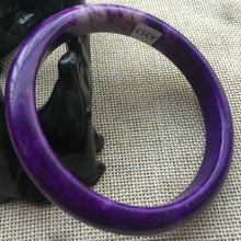 Load image into Gallery viewer, 10% OFF- 64/65/66mm Certified Natural Lavender Purple Jadeite Emerald A*Jade HandCarved Lucky Bracelet Bangle A353