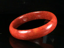 Load image into Gallery viewer, 10% OFF- 57/58/59mm Certified Natural Red Jadeite Emerald A*Jade HandCarved Lucky Jade Bangle A106
