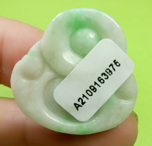 Load image into Gallery viewer, 10% OFF- Certified Natural Jadeite Emerald A*Jade HandCarved Blessing Happy Buddha Pendant《Grade A》A3975