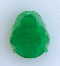 Load image into Gallery viewer, 10% OFF- Certified Natural Jadeite Emerald A*Jade HandCarved Blessing Happy Buddha Pendant《Grade A》A1940