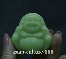 Load image into Gallery viewer, 10% OFF- Certified Natural Jadeite Emerald A*Jade HandCarved Blessing Happy Buddha Pendant《Grade A》A1940