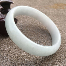 Load image into Gallery viewer, 57/58/59mm Certified Natural Lavender Jadeite Emerald A*Jade HandCarved Lucky Bracelet Bangle GX461