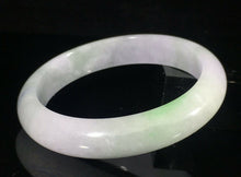 Load image into Gallery viewer, 53/54/55mm Certified Natural Lavender Jadeite Emerald A*Jade HandCarved Lucky Bracelet Bangle GX422