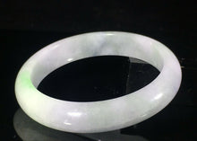 Load image into Gallery viewer, 53/54/55mm Certified Natural Lavender Jadeite Emerald A*Jade HandCarved Lucky Bracelet Bangle GX422