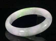 Load image into Gallery viewer, 53/54/55mm Certified Natural Lavender Jadeite Emerald A*Jade HandCarved Lucky Bracelet Bangle GX422