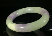 Load image into Gallery viewer, 57/58/59mm Certified Natural Lavender Jadeite Emerald A*Jade HandCarved Lucky Round Bracelet Bangle GX403