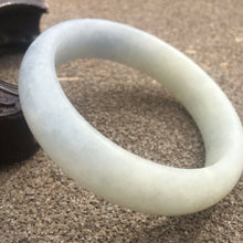 Load image into Gallery viewer, 54/55/56mm Certified Natural Lavender Jadeite Emerald A*Jade HandCarved Lucky Bracelet Bangle GX318