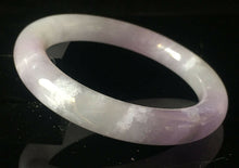 Load image into Gallery viewer, 10% OFF- 57/58/59mm Certified Natural Lavender Jadeite Emerald A*Jade HandCarved Lucky Round Bracelet Bangle GX820