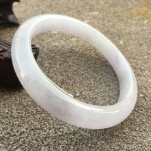 Load image into Gallery viewer, 10% OFF- 57/58/59mm Certified Natural Lavender Jadeite Emerald A*Jade HandCarved Lucky Bracelet Bangle GX435/HA5533