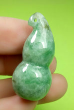 Load image into Gallery viewer, 10% OFF- Certified Natural Icy Jadeite Emerald A Jade Handcarved Gourd 宝葫芦Pendant