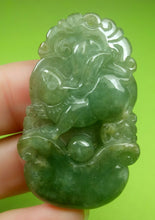 Load image into Gallery viewer, 10% OFF- Certified Natural Oily Green Jadeite Emerald A Jade Handcarved Rabbit YuanBao Pendant A6428