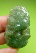 Load image into Gallery viewer, 10% OFF- Certified Natural Oily Green Jadeite Emerald A Jade Handcarved Rabbit YuanBao Pendant A6428