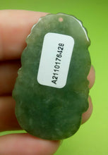 Load image into Gallery viewer, 10% OFF- Certified Natural Oily Green Jadeite Emerald A Jade Handcarved Rabbit YuanBao Pendant A6428