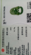 Load image into Gallery viewer, 10% OFF- Certified Natural Oily Green Jadeite Emerald A Jade Handcarved Rabbit YuanBao Pendant A6428
