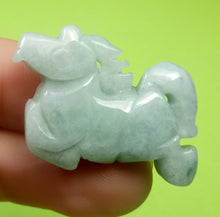 Load image into Gallery viewer, 10% OFF- Certified Natural Jadeite Emerald A Jade Handcarved Horse 马到成功 Pendant A6430